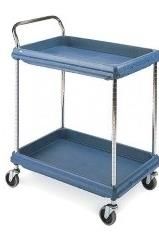 Utility Trolley 2 Tier 136Kg Deep Ledge METRO Blue