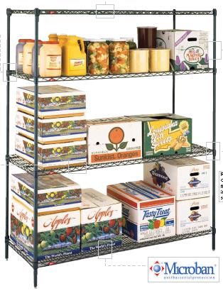 METRO Super Erecta Metroseal 3 Wire Shelving Kit 5 Tier 455mm Deep - Various Lengths