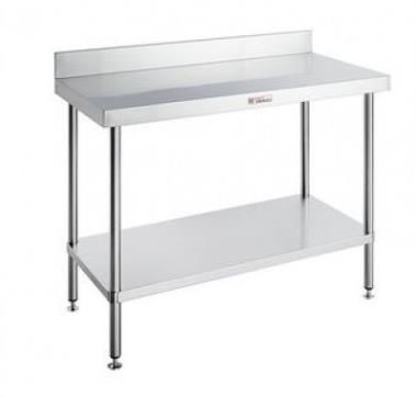 SIMPLY STAINLESS Work Bench With Splashback & Undershelf 600mm Deep - 9 Sizes Available SS02
