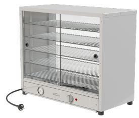 WOODSON Hot Food Display 100 Pie Capacity (Doors 2 Sides) 755mm W.PIA100G