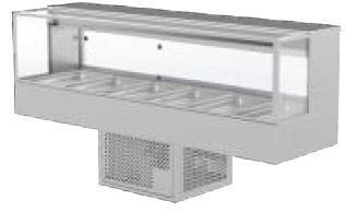 TSWRCFSQ26 WOODSON Cold Food Display Square Glass Profile 6 Bays 2005mm WR.CFSQ26