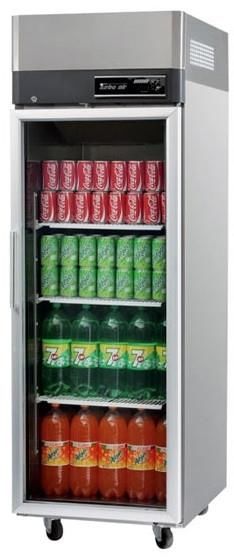 Turbo Air Top Mounted Upright Fridge 1 Glass Door 574Ltr 220V 10A 50Hz