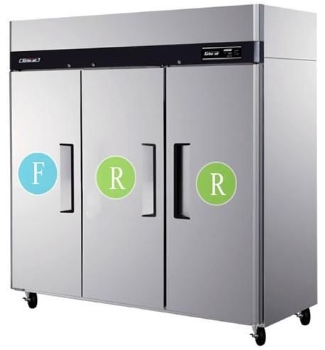 Turbo Air Upright Freezer575Ltr/Fridge1235Ltr 3 Doors 220V 10A 50Hz