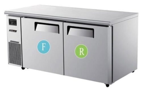 Turbo Air Undercounter Freezer191Ltr/Fridge171Ltr 2 Doors 220V 10A 50Hz