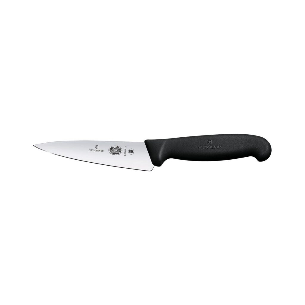 Cooks Knife 120mm Straight Blade Victorinox - Black Handle