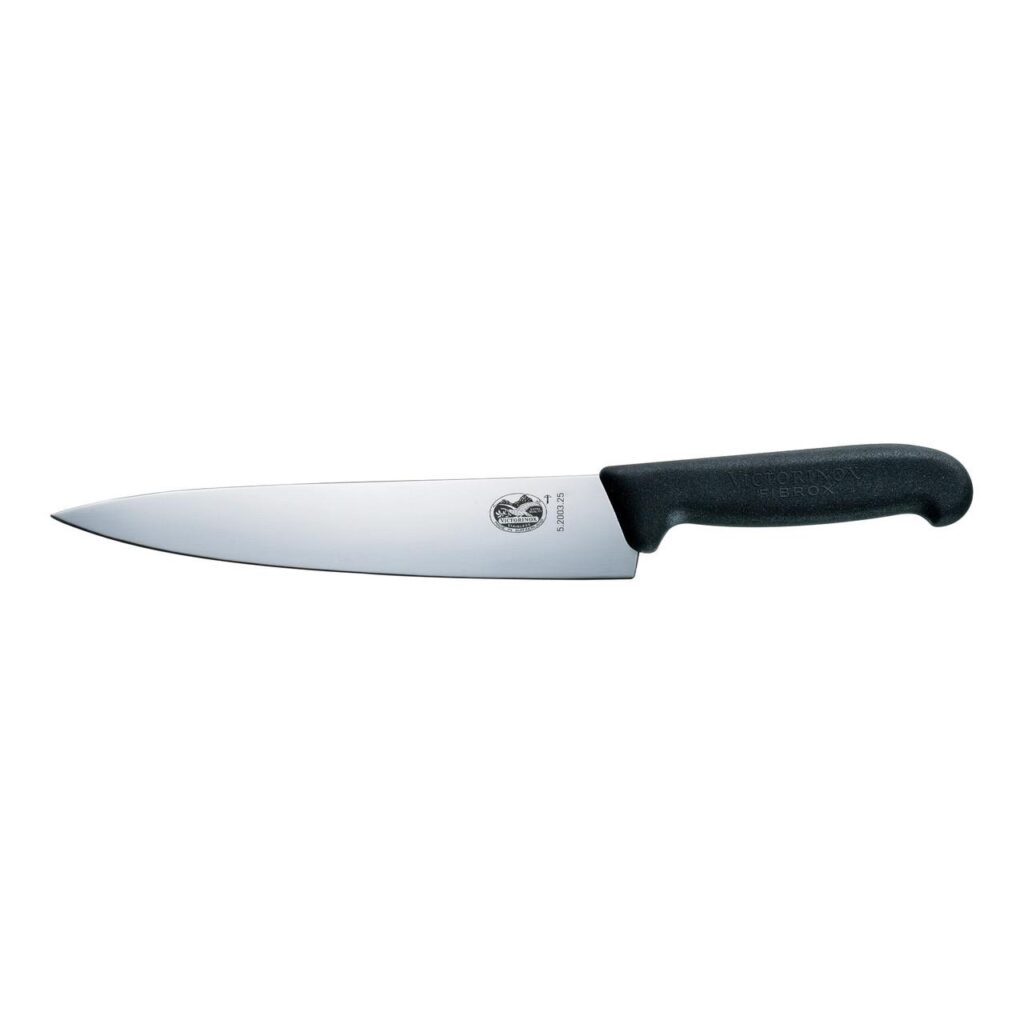 Cooks Knife 250mm Straight Blade Victorinox - Black Handle