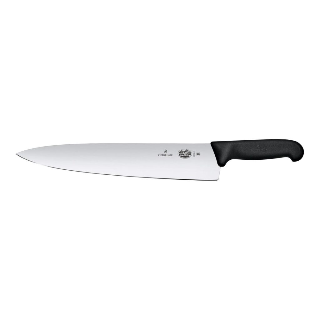 Cooks Knife 310mm Straight Blade Victorinox - Black Handle