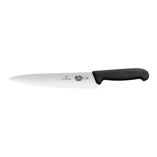 Cooks Kinfe 250mm Serrated Blade Victorinox - Black Handle