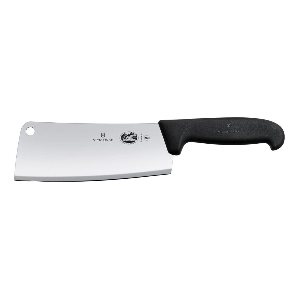 Cleaver 180mm Straight Blade Victorinox - Black Handle