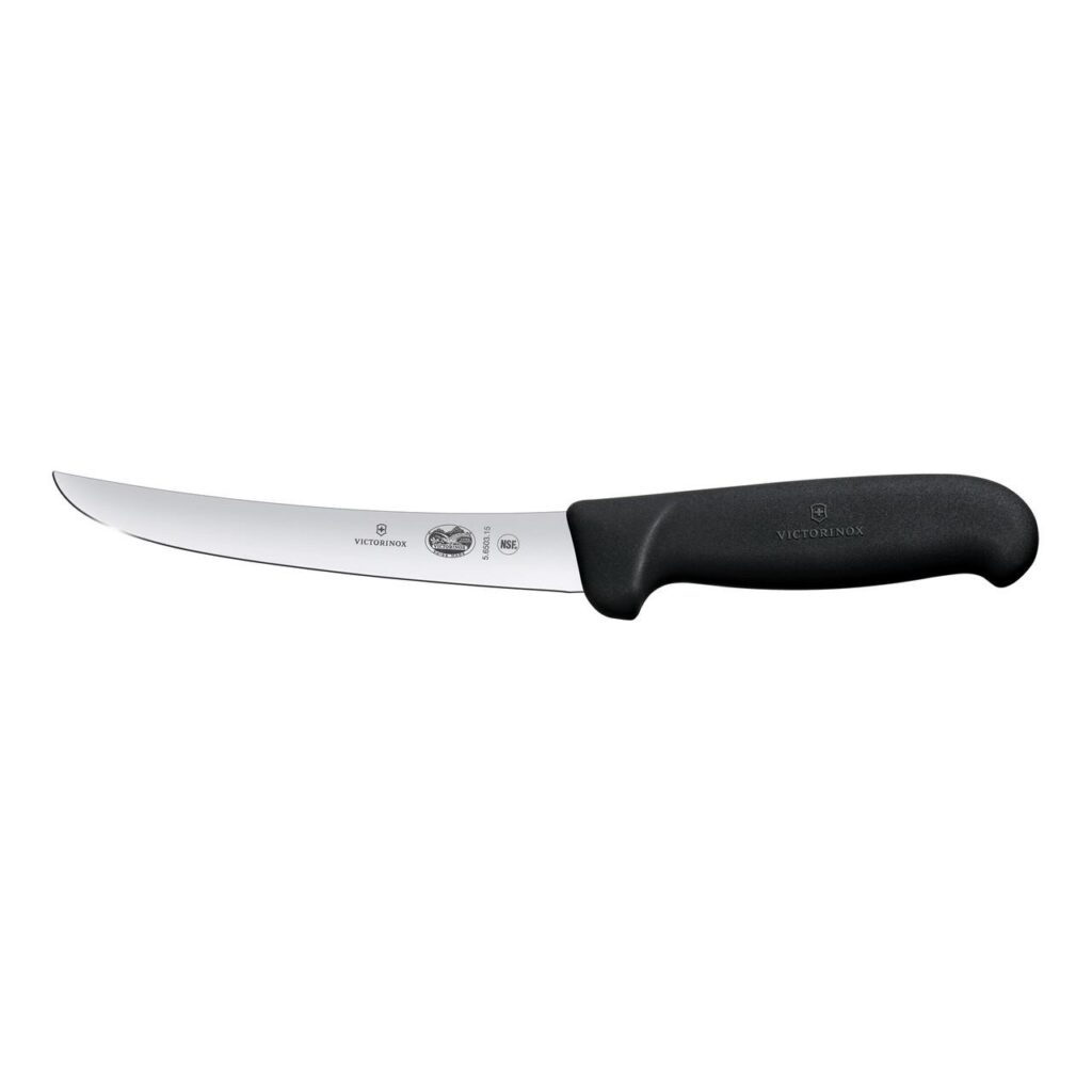 Boning Knife 150mm Curved Wide Blade Victorinox - Black Handle