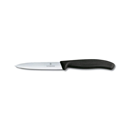 Paring Knife 100mm Serrated Blade Victorinox - Black Handle