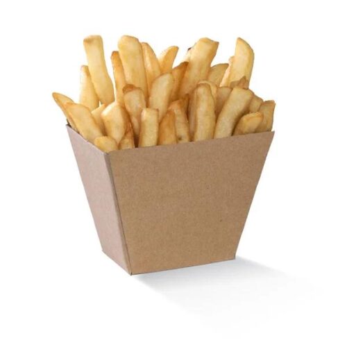 Takeaway Chip Box 70x45x90mm BioBoard Kraft