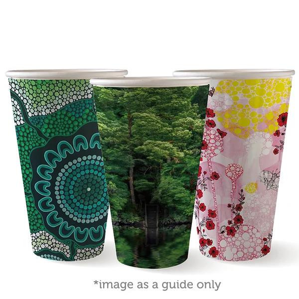 Double Wall Takeaway Coffee Cup 460ml / 16oz (90mm) BioCup Art Series