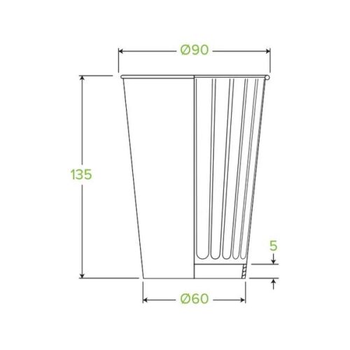 Double Wall Takeaway Coffee Cup 460ml / 16oz (90mm) BioCup Art Series