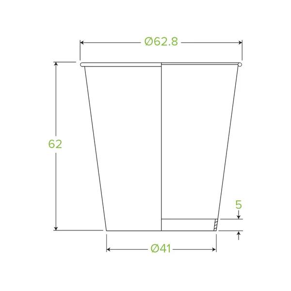 Single Wall Takeaway Coffee Cup 120ml / 4oz (62mm) BioCup Art Series