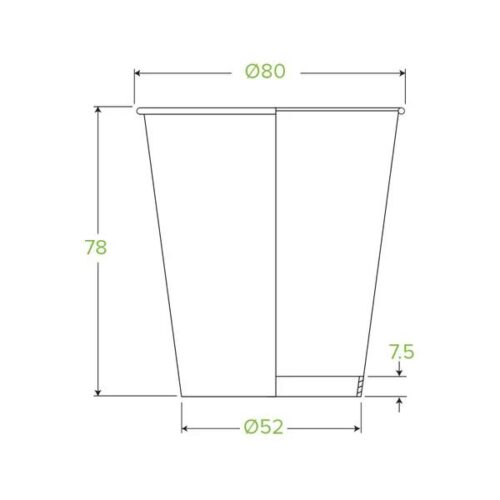 Single Wall Takeaway Coffee Cup 230ml / 6oz (80mm) BioCup Art Series