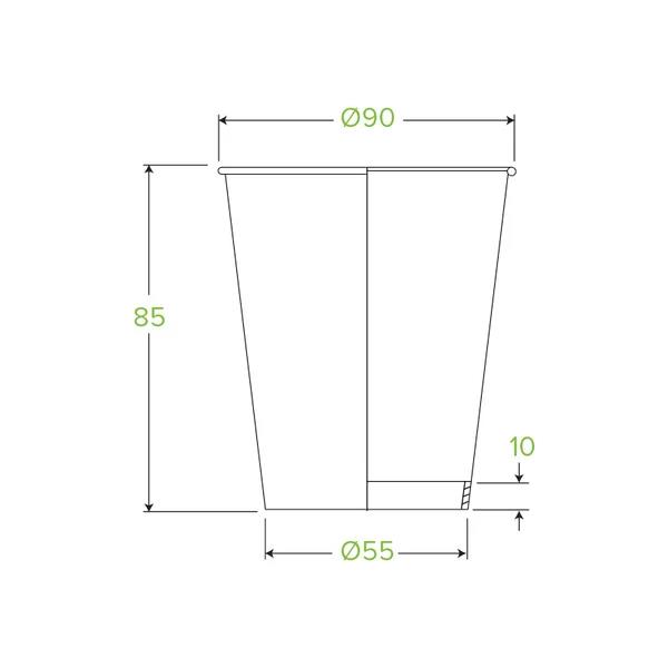 Single Wall Takeaway Coffee Cup 280ml / 8oz (90mm) BioCup Art Series