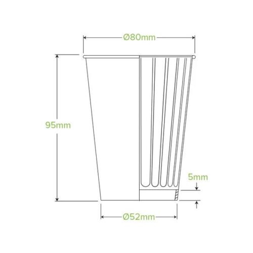 Double Wall Takeaway Coffee Cup 255ml / 8oz (80mm) BioCup Art Series