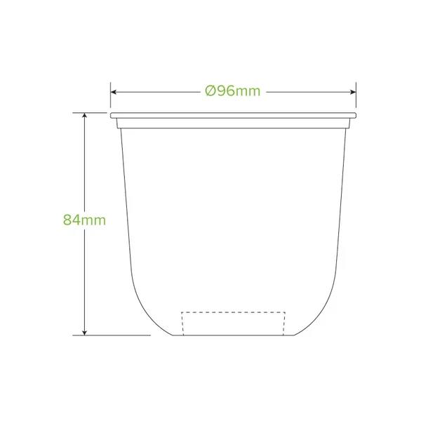 Takeaway Tumbler 360ml BioCup Clear Green Stripe