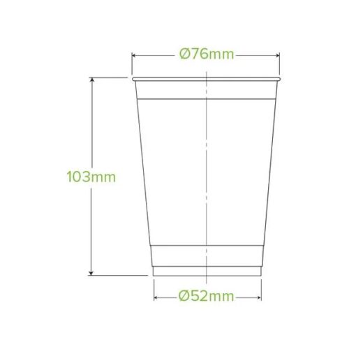BioCup Green Line 280ml Cold Cup