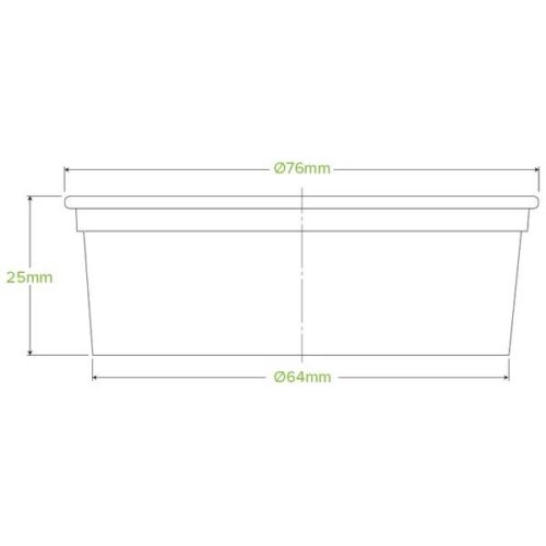 Takeaway Sauce Cup 60ml BioCup Clear
