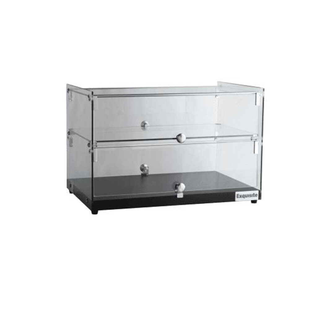 EXQUISITE Square Glass Ambient Display Cabinet 554mm CD50
