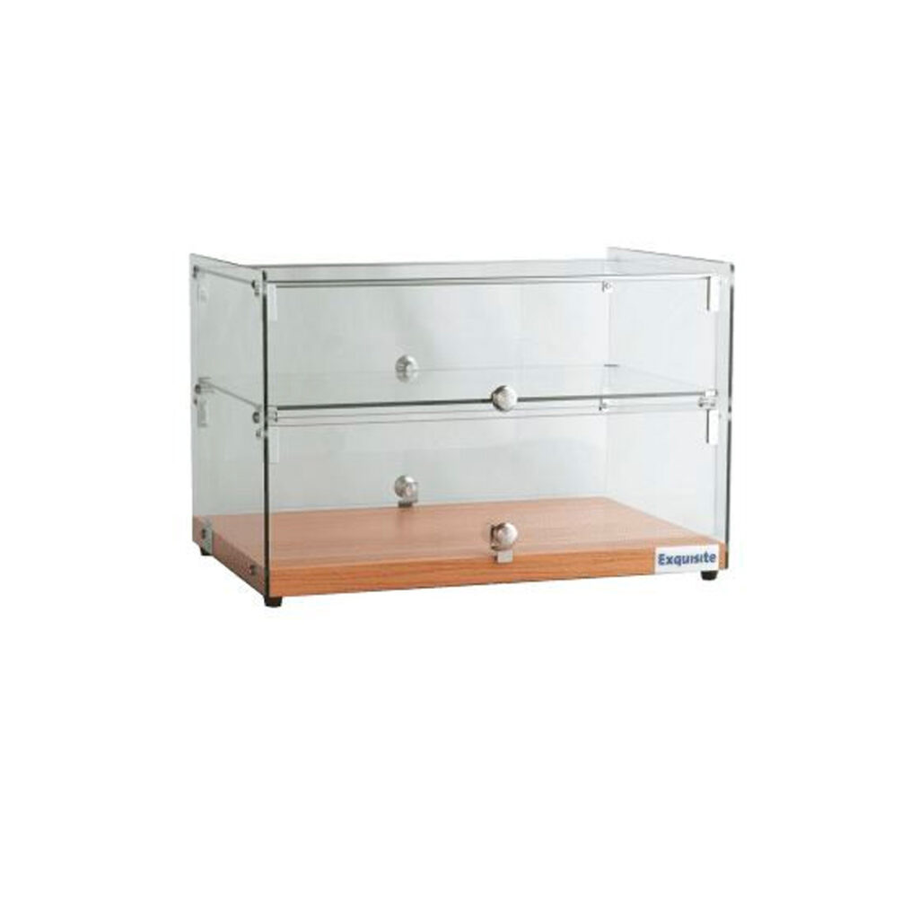 EXQUISITE Square Glass Ambient Display Cabinet 554mm CD50