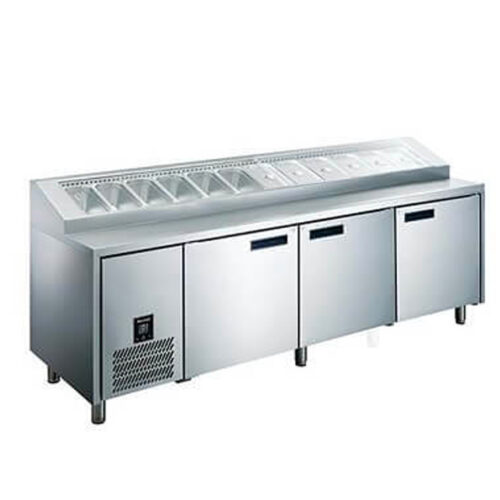 GLACIAN Pizza Preparation Fridge 3 Doors 536L 2476mm HPB2476