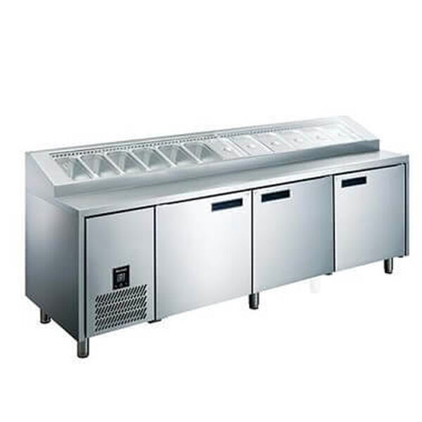 ICEHPB2476 GLACIAN Pizza Preparation Fridge 3 Doors 536L 2476mm HPB2476