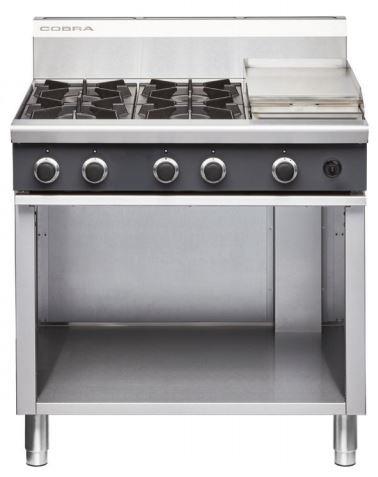 MOC9C COBRA Gas Cooktop On Cabinet Base 4 Burners & Griddle 900mm C9C