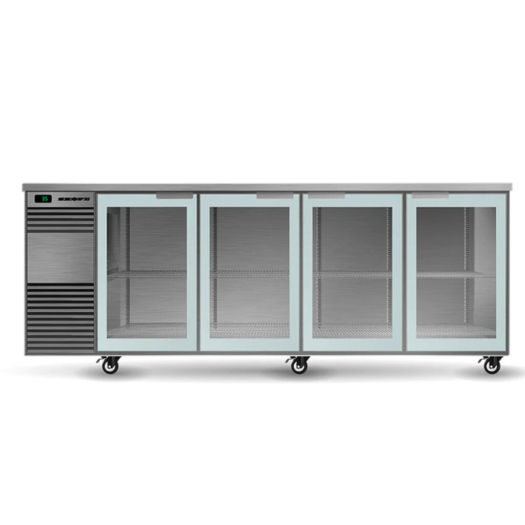 SKOPE BackBar Display Fridge 4 Doors 780L 2600mm BB.4.GSW Stainless Steel