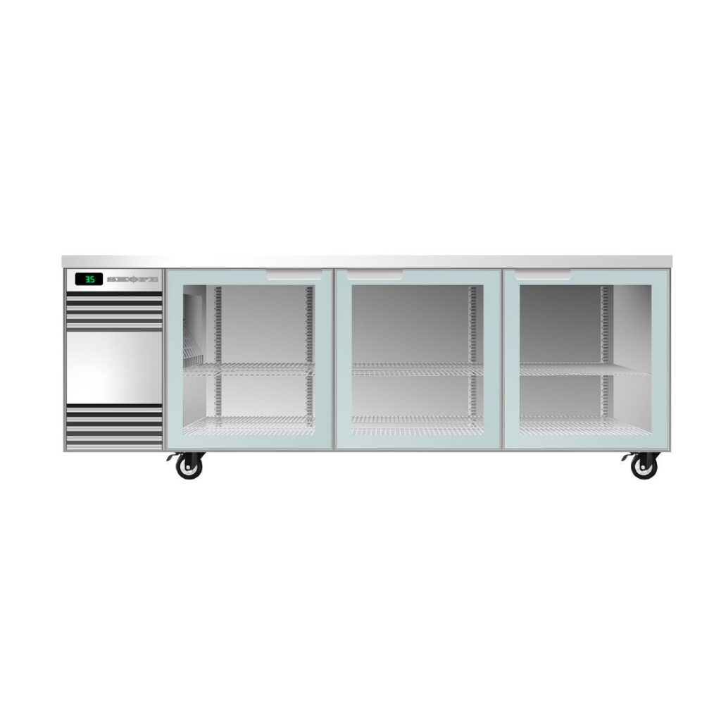 SKOPE Counterline Display Fridge 3 Doors 533L Black 2190mm CL.3.GSW Stainless Steel