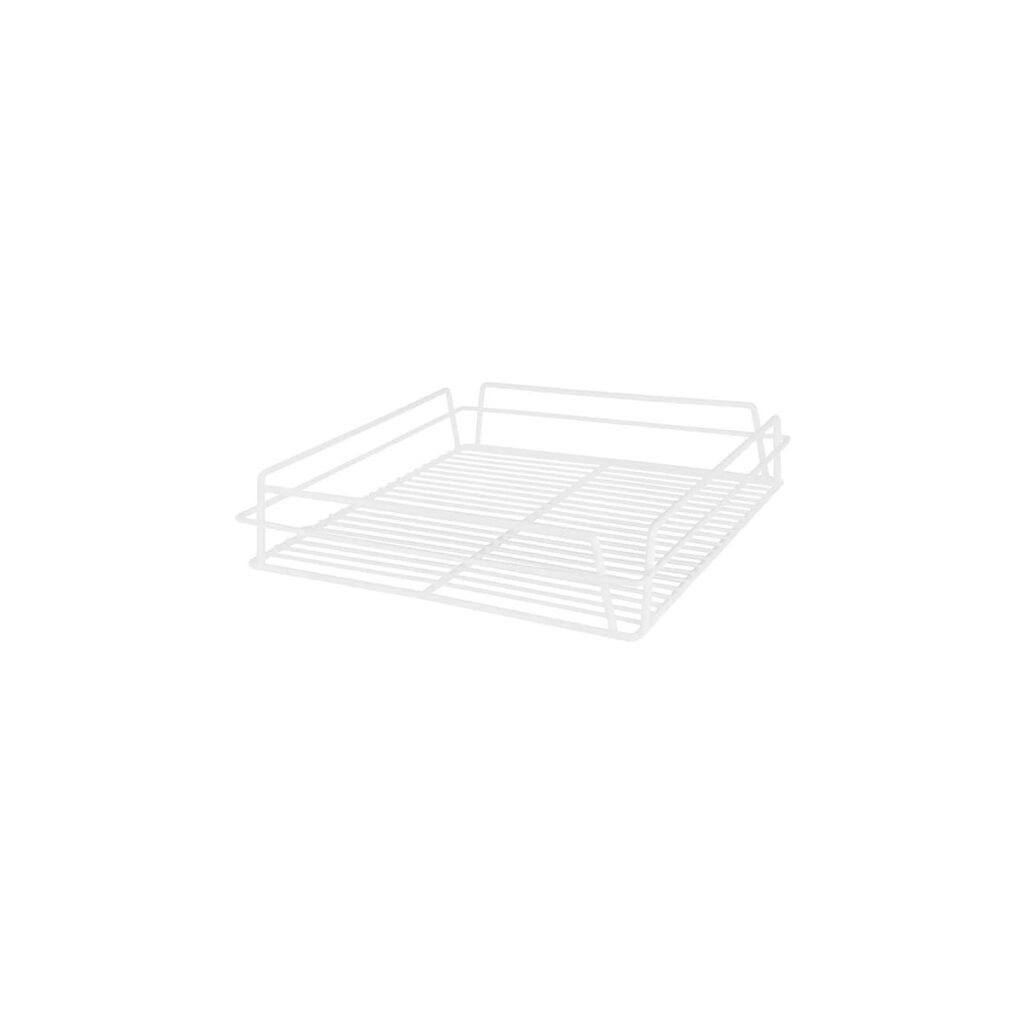 Glass Basket 14x14x3" PVC Coated White