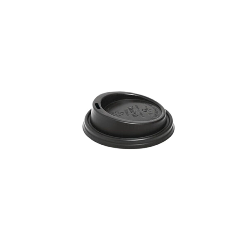 Sipper Lid Small Suits (80mm) Takeaway Coffee Cup BioCup - Black