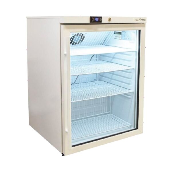 BRMED0140GDNR BROMIC Undercounter Medical Display Fridge 1 Door 145L 595mm MED0140GD-NR