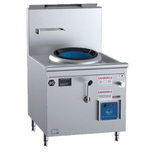 B+S Black Series Waterless Single Hole Hipac Wok 135Mj/h NG 165Mj/h LPG
