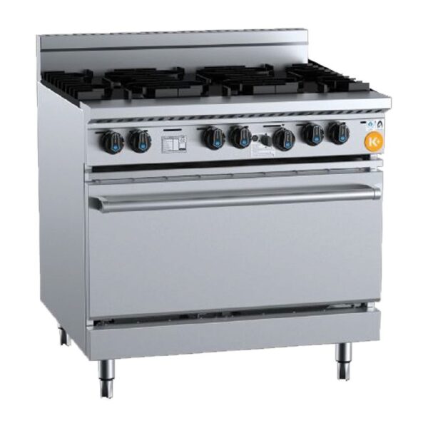 BSKOVSB6 B+S K+ Series Gas Oven 6 Burner 900mm 209Mj/h NG 208Mj/h LPG