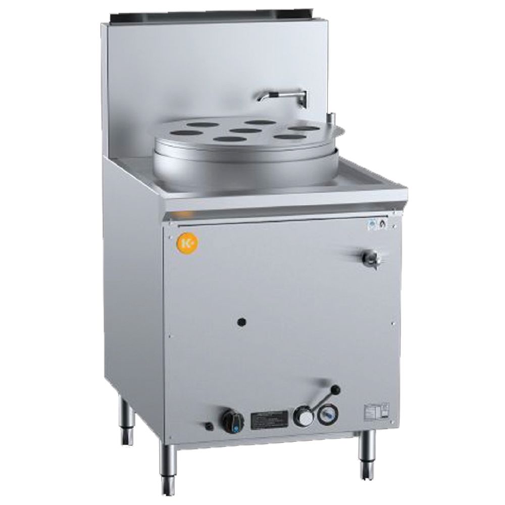 B+S K+ Series Waterless Pot Steamer Single Hole 700mm 130M/h NG 98 Mj/h LPG