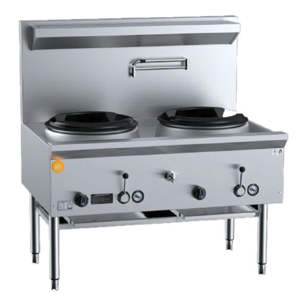 BSUFWWK2 B+S K+ Series Waterless Wok Table Two Hole 1200mm