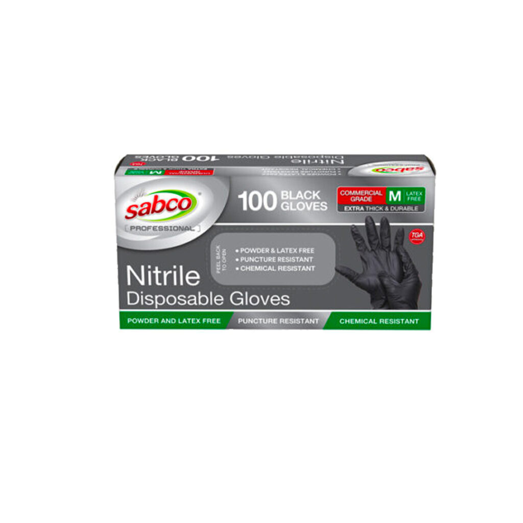 Gloves Nitrile Powder Free Medium - Black
