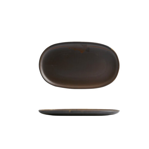 Oval Coupe Plate 305mmx180mm Rust