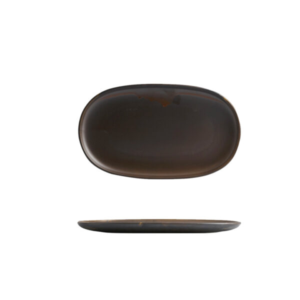 Oval Coupe Plate 305mmx180mm Rust