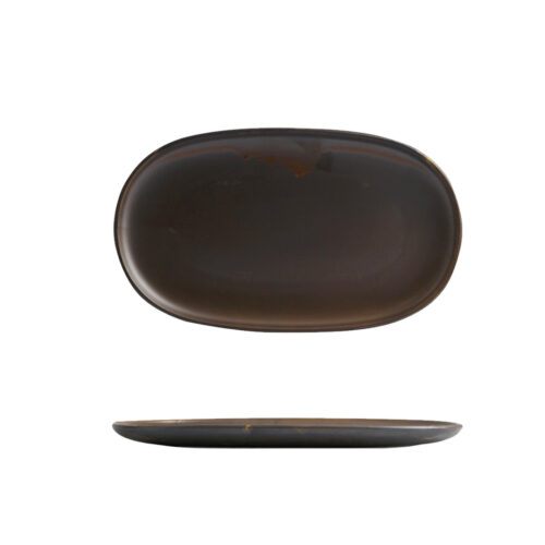 Oval Coupe Plate 355mmx215mm Rust