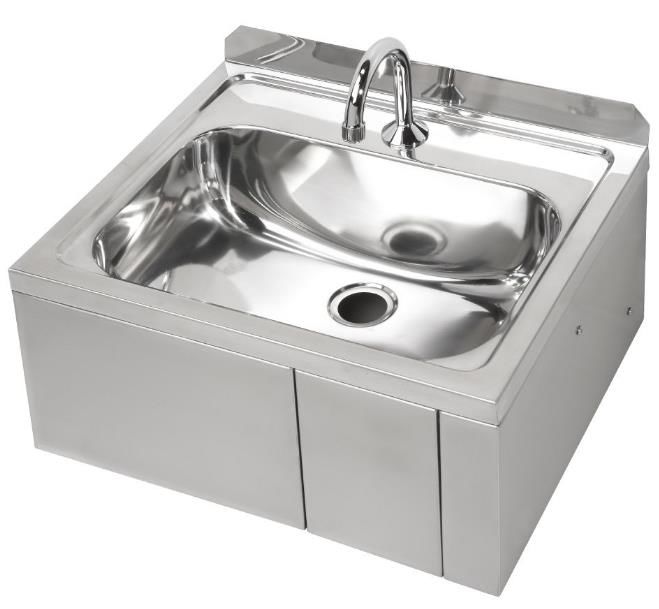 Hands Free Knee Operated Stainless Steel Basin -with Tempering valve