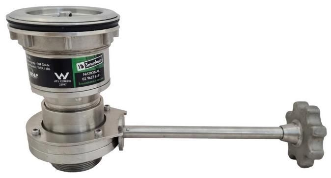 Cast Stainless Sink Waste Arrestor with Shut Off Valve (90mm)