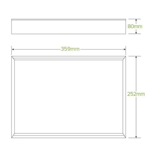 Takeaway Catering Tray Base Medium BioBoard Kraft