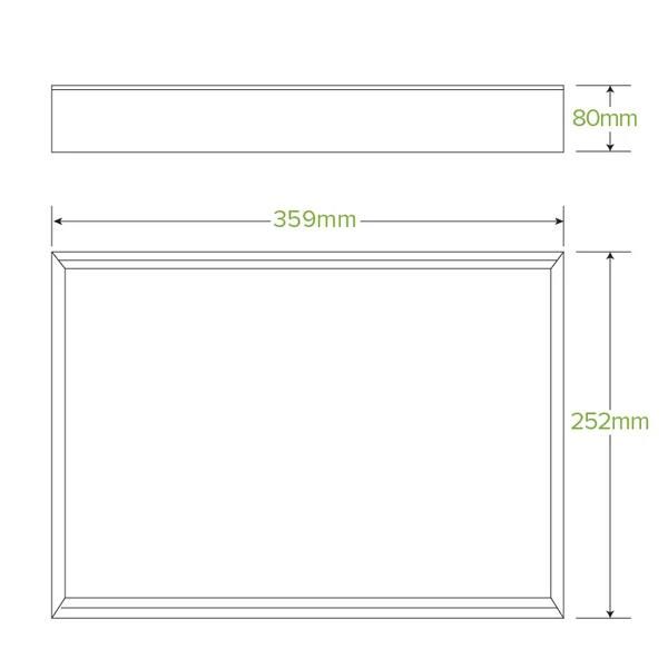 Takeaway Catering Tray Base Medium BioBoard Kraft