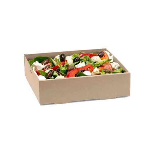 Takeaway Catering Tray Base Small BioBoard Kraft