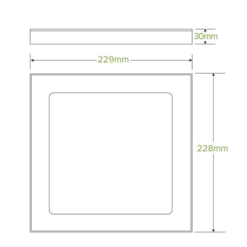 Lid with PLA Window Suits BioBoard Takeaway Catering Tray Base Small - Kraft