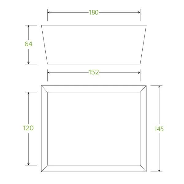 Biobaord Lunch Box w/Window Medium